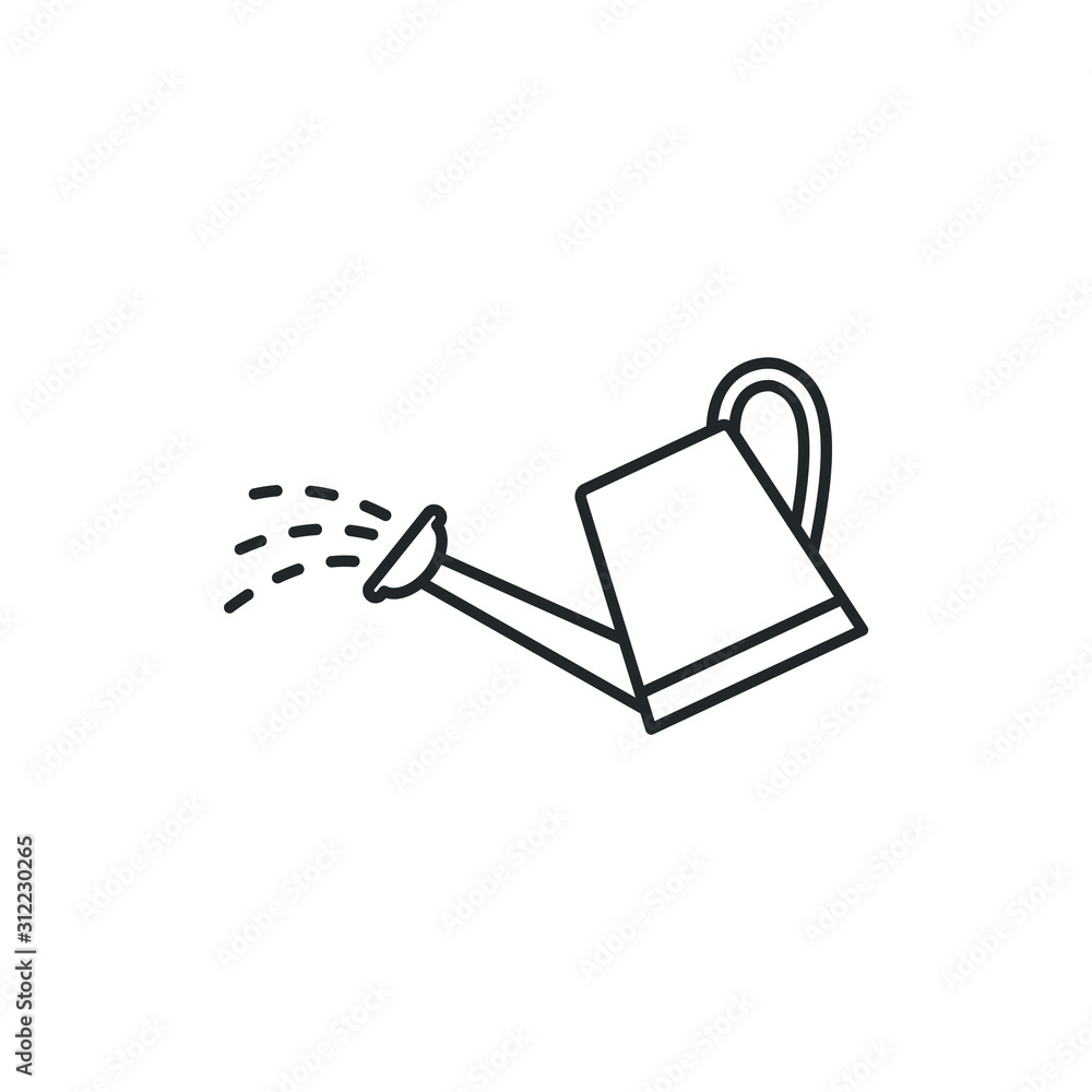 Poster the watering can icon template color editable. irrigation symbol vector sign isolated on white backg