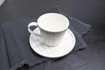 cup of coffee on wooden table