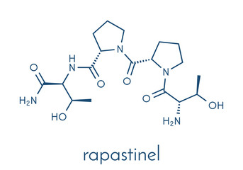 Rapastinel drug molecule. Skeletal formula.