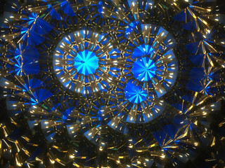 Abstract background. Blue, yellow, white and black
