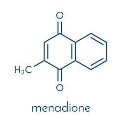 Fototapeta premium Vitamin K3 or menadione molecule. Skeletal formula.