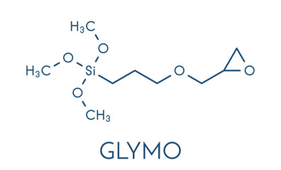 GLYMO or GPTMS organosilane molecule. Skeletal formula.