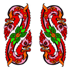 illustration of dragon in japanese style