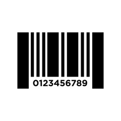 Bar code icon vector in simple design