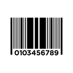 Bar code icon vector in simple design