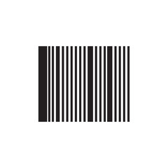 Bar code icon vector in simple design