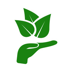 Save the plants icon vector illustration design template