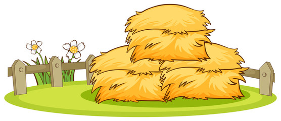 Pile of hay in the park © GraphicsRF