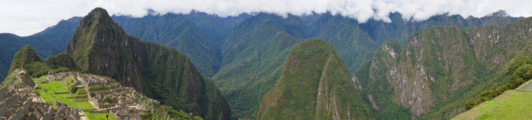 Summit of Happy Mountain or Putucusi Mountain in Machu Picchu