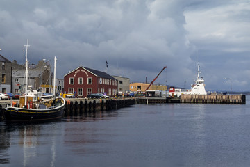 Port de Lerwick, Iles Shetland, Ecosse, Grande Bretagne