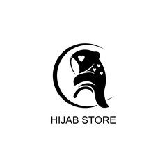 Muslimah hijab Logo template vector illustration design