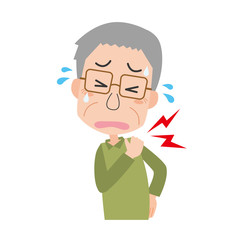 肩こり　男性　痛み　疲労　血行不良　おじいさん