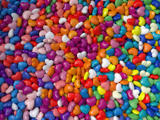 Fototapeta na wymiar background of colorful candy hearts