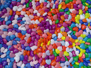 Fototapeta na wymiar background of colorful candy hearts