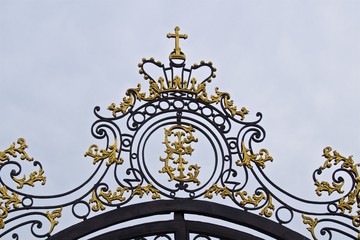 Iron gate of Catherine Palace in Pushkin, Russia