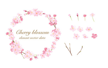 春の花 さくらと丸型フレーム 水彩イラストのトレースベクター Wall Mural Keikotakamatsu 春の花 さくらと丸型フレーム 水彩イラストのトレースベクター Wall Mural Keikotakamatsu