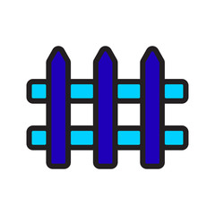 Fence icon vector symbol