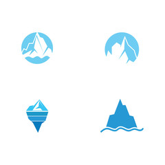 Set Ice berg Logo Template vector symbol