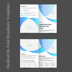 Trendy Creative Corporate professional Medical services Bi fold Brochure Template