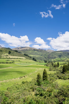 A VALLEY VIEW CALLED "LLOA", AT THE FOOT OF VOLC&Aacute;N GUAGUA PICHINCHA, NEAR QUITO IN LOS ANDES, SOUTH AMERICA.