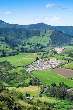 A VALLEY VIEW CALLED "LLOA", AT THE FOOT OF VOLC&Aacute;N GUAGUA PICHINCHA, NEAR QUITO IN LOS ANDES, SOUTH AMERICA.