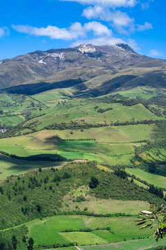 A VALLEY VIEW CALLED "LLOA", AT THE FOOT OF VOLC&Aacute;N GUAGUA PICHINCHA, NEAR QUITO IN LOS ANDES, SOUTH AMERICA.