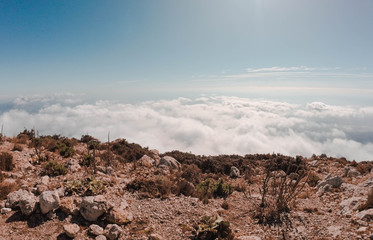 Top of the cloudy mountain