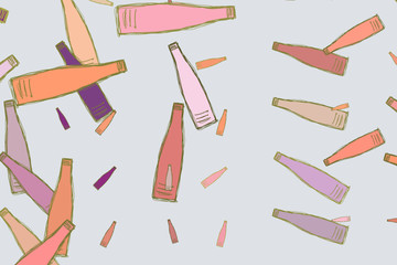 Bottle abstract, hand drawn texture, backdrop or background. Vector, concept, design & illustration.