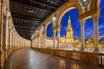 Fototapeta premium Plaza de Espana in Seville, Andalusia, Spain