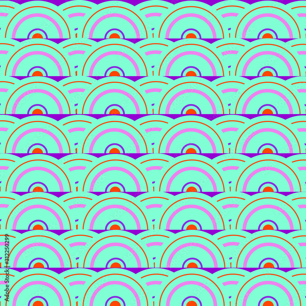 Poster seamless wallpaper circle shape pattern background vector eps 10