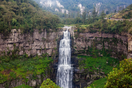 The famous Tequendama Falls located southwest of Bogot&aacute; in the municipality of Soacha