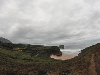 The beach from the mountain