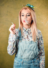 Fototapeta premium Portrait of an attractive girl