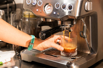 professional coffee machine, double espresso