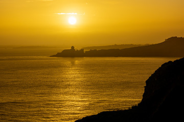 Fototapeta premium Bretagne Cap Frehel im Winter 