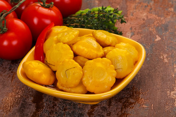 Tasty marinated patisson