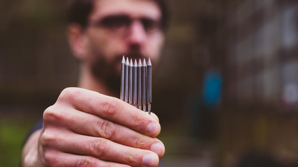 Steel nails for clavitherapy