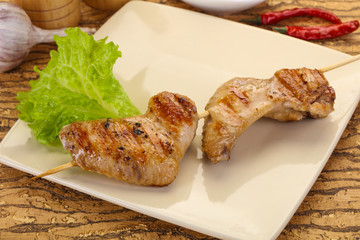 Chicken wings skewer