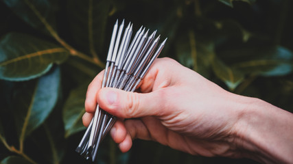 Steel nails for clavitherapy