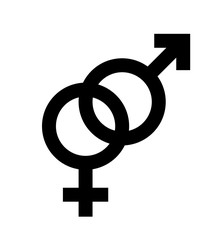 Gender sex icon symbol for graphic and web design isolated