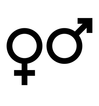 Gender sex icon symbol vector isolated on white