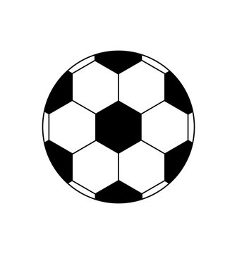 Soccer ball icon vector football isolated on white