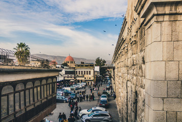 Omayad mosque in ancient City of Damascus (Syrian Arab Republic) after war ended in 15.12.2019