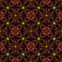 Seamless endless repeating ornament of red shades	