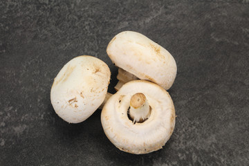Raw Champignon heap for cooking