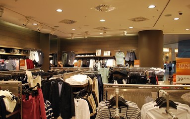 Interior of a clothing store