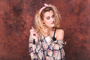 Fototapeta premium Portrait of an attractive girl