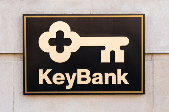 KeyBank Bank Exterior and Trademark Logo