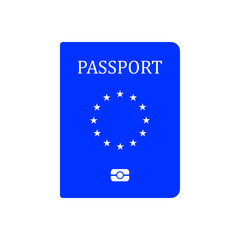 Obraz premium EU passport vector icon isolated on white background