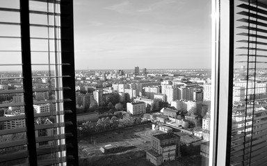 Aerial view of the city